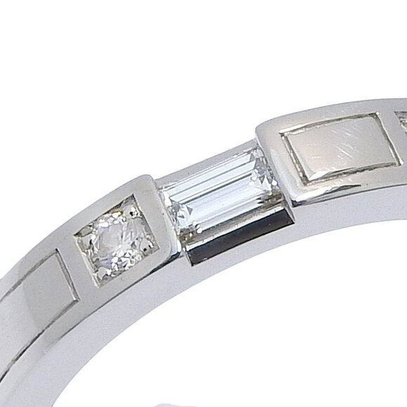 HARRY WINSTON Traffic accent band Ring Pt950Platinum/diamond #4.1(US Size) - Picture 8 of 9